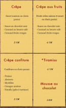 Menu Les 3 Ecus - Les desserts