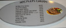 Menu O resto d'Ifs - Les plat chaudes