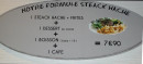 Menu O resto d'Ifs - Les formules steacks haches