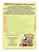 Menu Pizz'à 9 - Les pizzas 