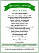 Carte et menu de Auberge Des Dominicaines à Pont l'Eveque — Le menu saveurs du terroir