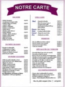 Carte et menu de Auberge Des Dominicaines à Pont l'Eveque — Les salades, entrées, grillades...