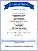 Carte et menu de Auberge Des Dominicaines à Pont l'Eveque — Le menu détente à l' auberge