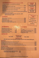 Menu La Baraque - Les crepes, desserts et glaces, ...