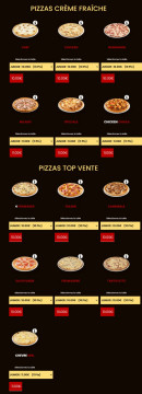 Menu Pizza Presto - Les pizzas page 4