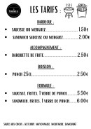 Carte et menu de Le Tourville à Tourville sur Odon — La carte