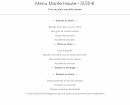 Carte et menu de La Marine à Trouville sur Mer — Menu marée haute