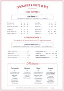 Carte et menu de Le Petit Central à Trouville sur Mer — Les huitres et fruits de mer
