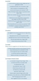 Menu La Champagne Ardennes - Les entrées, poissons, viandes...
