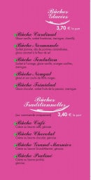 Carte et menu de Patisserie ordioni à Bayeux — Les bûches glacées et bûches traditionnelles