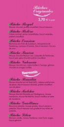 Carte et menu de Patisserie ordioni à Bayeux — Les bûches originales et nouveautés