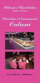 Carte et menu Patisserie ordioni Bayeux