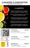 Carte et menu de Manoir de la Pommeraie à Vire Normandie — Canapés a emporter