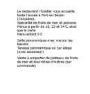 Carte et menu de L'Ecailler à Port en Bessin Huppain — Les informations sur les menus