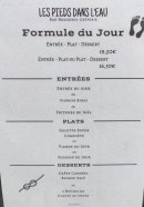 Carte et menu de Les pieds dans l'eau à Port en Bessin Huppain — Les formules du jour