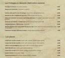 Carte et menu de Restaurant Fleur de Sel à Port en Bessin Huppain — Les desserts et glaces