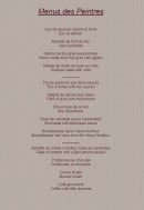Carte et menu de Au vieux Honfleur à Honfleur — Le menu des Peintres