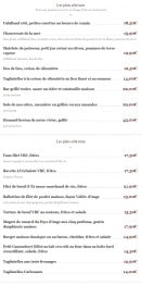 Menu L'ostrea - Les plats