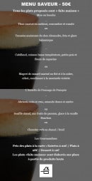 Menu Le bréard - Le menu saveur