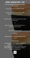 Menu Le bréard - Le menu sensation