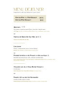 Menu Tourbillon - Menu déjeuner