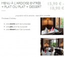 Menu La fraîchette - Le menu à 15,9€ et 18,9€