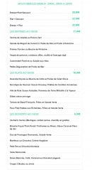 Carte et menu de Le Mermoz à Villers sur Mer — Les formules, entrées, plats,...
