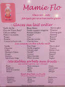 Menu Mamie flo - Les glaces au lait et crèmes