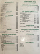Menu D Day House - Les boissons