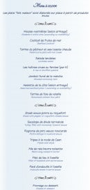 Carte et menu de La Taverne à Lion sur Mer — Menus à 21€