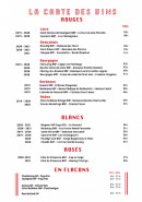 Menu Bouillon Morny - Les vins