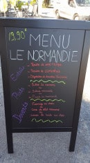 Carte et menu de Le Billot à Merville Franceville Plag — Exemple de menu