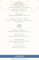 Carte et menu de Le France à Merville Franceville Plag — Les fruits de mer et poissons