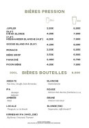 Menu La Pergola - Les bières