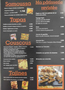 Carte et menu de Mima la Fassia à Hermanville sur Mer — Les tapas, samoussa et couscous, ...
