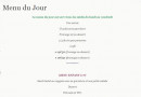 Carte et menu de Auberge de Teissieres à Teissiere les Boulies — menu du jour