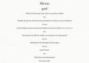 Carte et menu de Auberge de Teissieres à Teissiere les Boulies — menu soire