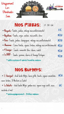 Menu Le Drop - Les pizzas et burgers