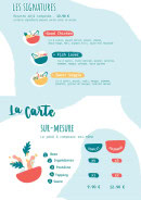 Menu Aloha Poké - Les signatures et sur mesure