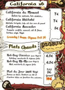 Menu Le Gros Corbeau - California et plats chauds