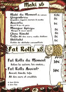 Menu Le Gros Corbeau - Maki et fat rolls