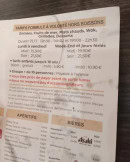 Carte et menu de O'Buffet à Angouleme — Les formules a volonté hors boissons