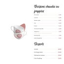 Menu Oh My Juice - Les boissons chaudes , frappées et desserts