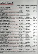 Menu Love Pizza - Les pizzas à base tomate 