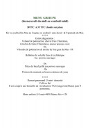 Menu Le Mas Charentais - Menu de groupe