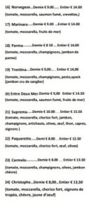 Menu Made in italy - Les pizzas base tomate page 3