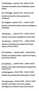 Menu Made in italy - Les pizzas base tomate page 2