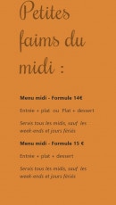 Carte et menu de La Vieille Auberge à Barbezieux Saint Hilaire — Petites faims du midi