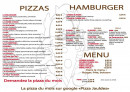 Menu Jimkana Bar - Les pizzas, hamburgers et menus