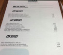 Menu Bella Donna en Ville - Les vins au verre